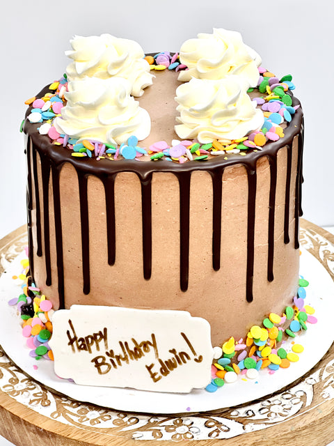 Chocolate Vanilla Kiss Cake