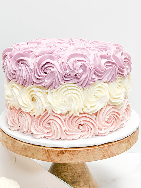 Pretty Rosette Cake