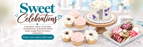 Sweet Celebrations custom cakes banner