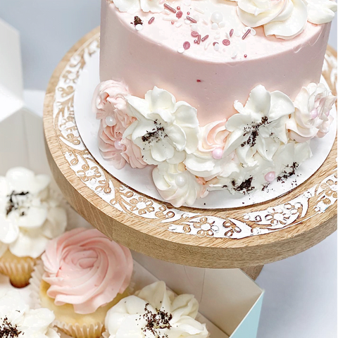 Pink Floral Collection Cake
