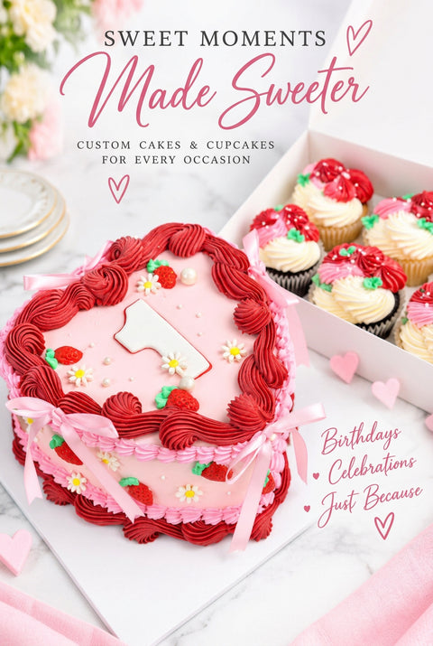 Sweet Treasures custom cake and cupcakes